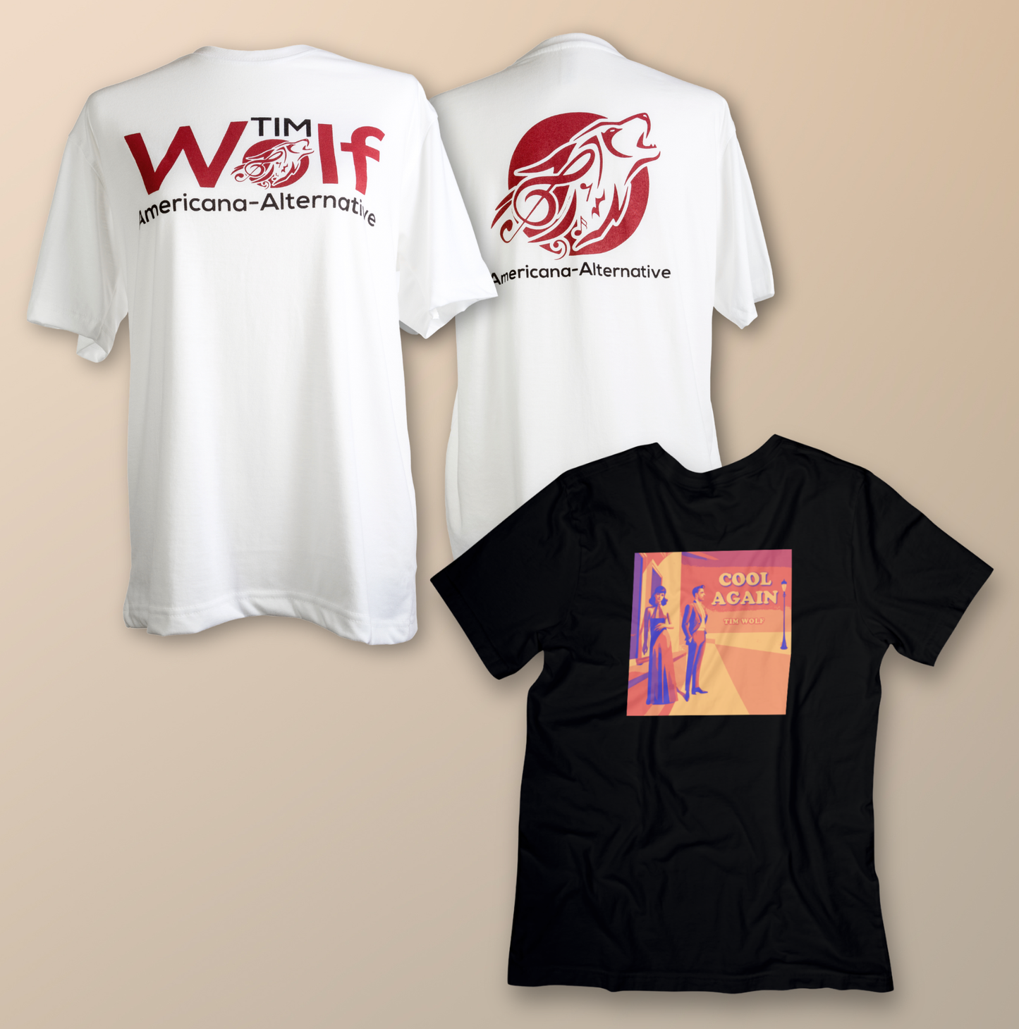 “Tim Wolf Americana-Alternative” & "Cool Again" T-shirts Bundle