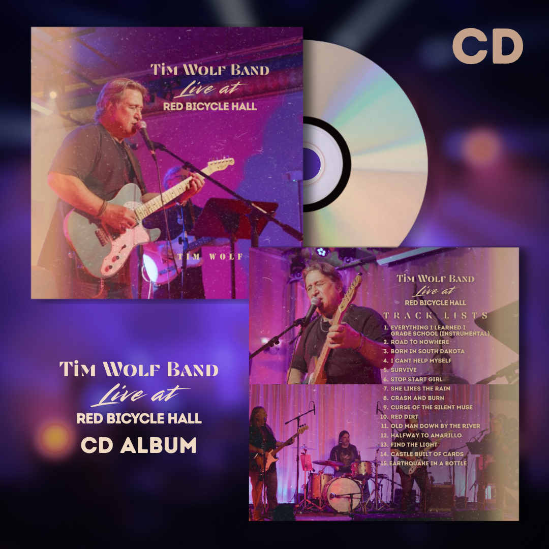 "Tim Wolf Band Live at Red Bicycle Hall" CD Album