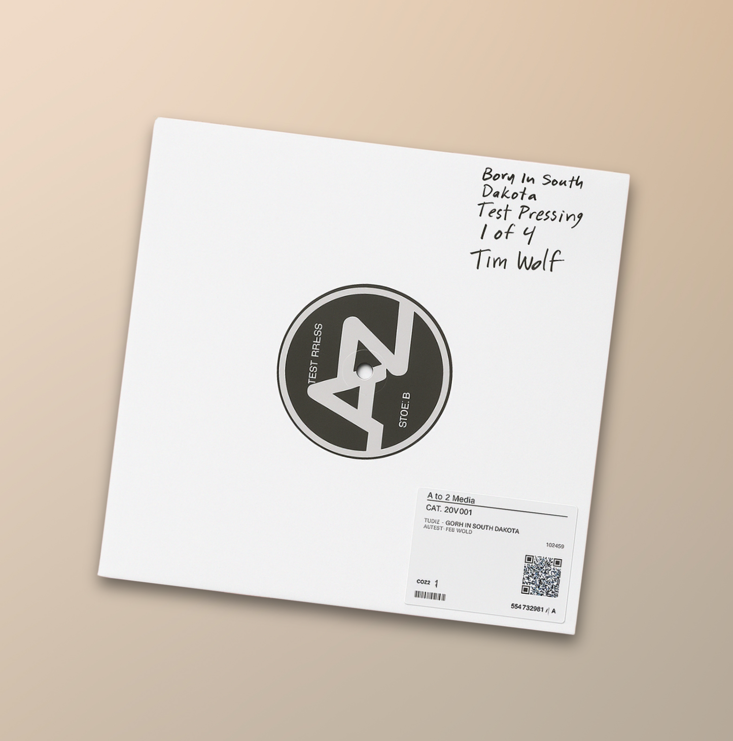 "Born In South Dakota" Vinyl Test Pressing